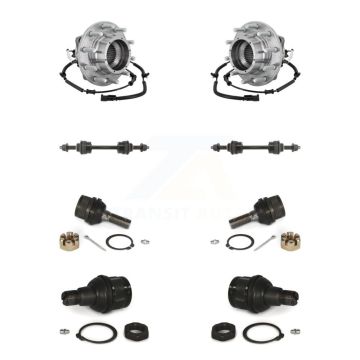 Front Bearing Upper Lower Ball Joint & Sway Bar Link Kit For Ford F-350 Super Duty F-450 K77-102478