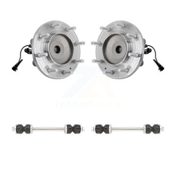Front Hub Bearing Assembly And Link Kit For GMC Sierra 3500 HD Chevrolet Silverado RWD K77-102501