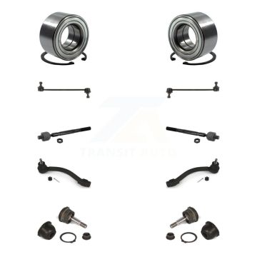 Front Bearing Lower Ball Joint Outer Inner Tie Rod & Link Kit (10Pc) For Hyundai Elantra K77-102532