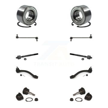 Front Bearing Lower Ball Joint Outer Inner Tie Rod Link Kit (10Pc) For Hyundai Elantra GT K77-102533