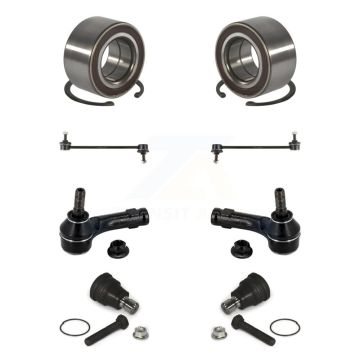 Front Bearing Lower Ball Joint Outer Tie Rod End Link Kit (8Pc) For 2011-2019 Ford Fiesta K77-102534