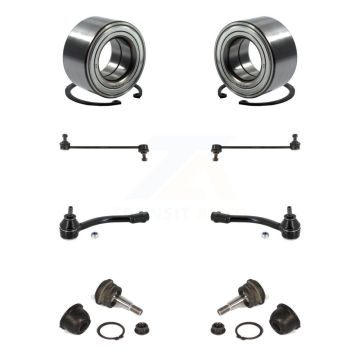 Front Bearing Lower Ball Joint Outer Tie Rod End Link Kit (8Pc) For Kia Forte Forte5 Koup K77-102538