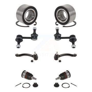 Front Wheel Bearing Lower Ball Joint Outer Tie Rod Link Kit (8Pc) For 2007-2008 Acura TL K77-102557