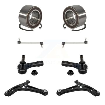 Front Bearing Lower Control Arm Ball Joint Outer Tie Rod & Link Kit (8Pc) For Ford Fiesta K77-102628