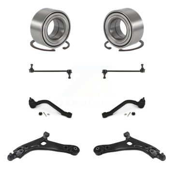 Front Wheel Bearing Lower Control Arm Outer Tie Rod Link Kit (8Pc) For Hyundai Tucson Kia K77-102631