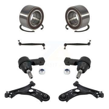 Front Bearing Lower Control Arm with BJ Outer Tie Rod Link Kit (8Pc) For Chevrolet Sonic K77-102636