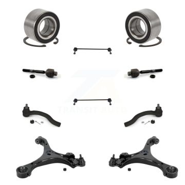 Front Bearing Lower Control Arm Outer Inner Tie Rod Link Kit (10Pc) For Honda Civic Acura K77-102647