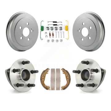 Rear Coated Brake Drum Shoe Hardware Hub Bearing Kit For 2000-2005 Toyota Celica Non-ABS K7D-100026