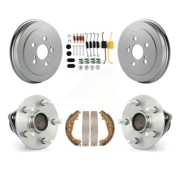 Rear Coated Brake Drum Shoe Hardware And Wheel Hub Bearing Kit For 2004-2007 Toyota Prius K7D-100027