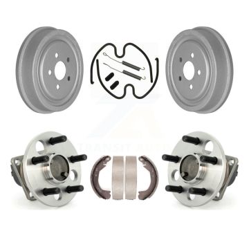 Rear Coated Brake Drum Shoe Hardware & Hub Bearing Kit For Chevrolet Cavalier 4-Wheel ABS K7D-100035