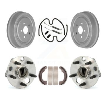 Rear Coated Brake Drum Shoe Hardware Hub Bearing Kit For 2003 Chevrolet Cavalier Non-ABS K7D-100036