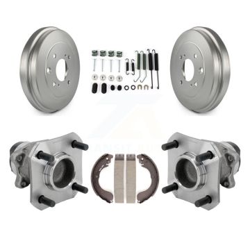 Rear Coated Brake Drum Shoe Hardware And Wheel Hub Bearing Kit For 2009-2014 Nissan Cube K7D-100041
