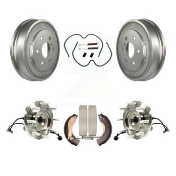 Rear Coated Brake Drum Shoe Hardware And Hub Bearing Kit For Chevrolet Silverado 1500 GMC K7D-100056