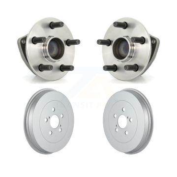 Rear Coated Brakes Drum & Hub Bearing Kit For Toyota Matrix Pontiac Vibe FWD with Non-ABS K7D-100089