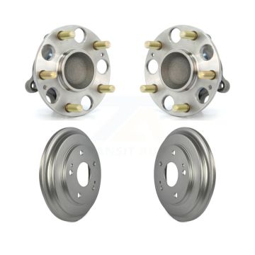 Rear Coated Brakes Drum & Hub Bearing Kit For 08-10 Honda Civic LX with Disc rear brakes K7D-100107