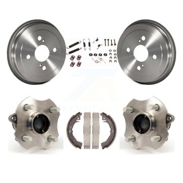 Rear Brake Drum Shoe Hardware And Hub Bearing Kit For 2000-2005 Toyota Echo 4-Wheel ABS K7D-100172