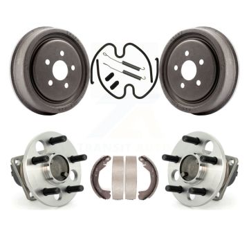 Rear Brake Drum Shoe Hardware And Hub Bearing Kit For 2003 Chevrolet Cavalier 4-Wheel ABS K7D-100196