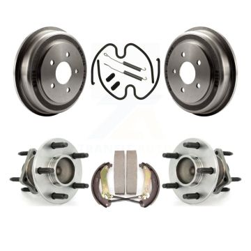 Rear Brake Drum Shoe Hardware Hub Bearing Kit For 2005-2007 Chevrolet Malibu 4-Wheel ABS K7D-100204