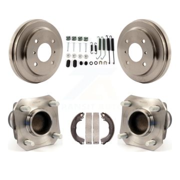 Rear Brake Drum Shoe Hardware & Hub Bearing Kit For 09-11 Nissan Versa 1.6L with Non-ABS K7D-100214