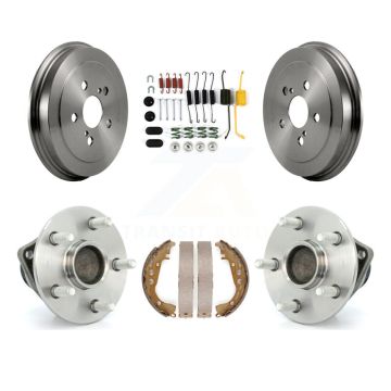 Rear Brake Drum Shoe Hardware And Hub Bearing Assembly Kit For 2004-2007 Toyota Prius K7D-100235