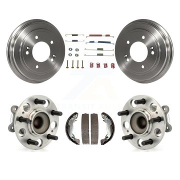 Rear Brake Drum Shoe Hardware & Hub Bearing Kit For 2008-2010 Hyundai Elantra 4-Wheel ABS K7D-100267