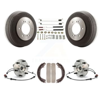 Rear Brake Drum Shoe Hardware And Hub Bearing Assembly Kit For 2004 Nissan Pathfinder K7D-100276