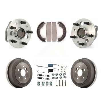 Rear Brake Drum Shoe Hardware & Hub Bearing Kit (6Pc) For 02-03 Toyota Camry 4-Wheel ABS K7D-100294