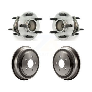 Rear Drum Brake And Hub Bearing Assembly Kit For 2005-2007 Chevrolet Malibu 4-Wheel ABS K7D-100367