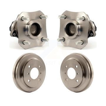 Rear Drum Brake And Hub Bearing Kit For 2009-2011 Nissan Versa 1.6L with 4-Wheel ABS K7D-100376