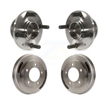 Rear Drum Brake And Hub Bearing Kit For 2007 Mitsubishi Lancer ES With 16" Factory Wheels K7D-100441
