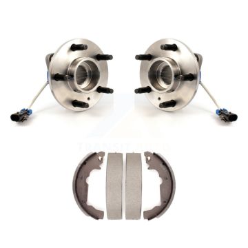 Rear Brake Drum Shoes And Wheel Hub Bearing Assembly Kit For 2001-2005 Pontiac Aztek AWD K7D-100692