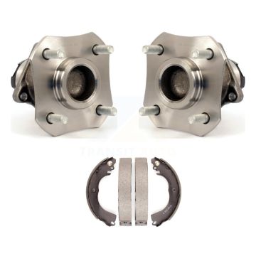 Rear Brake Drum Shoes & Hub Bearing Kit For 2009-2011 Nissan Versa 1.6L with 4-Wheel ABS K7D-100747