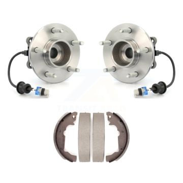 Rear Brake Drum Shoes & Hub Bearing Kit For Saturn Vue Chevrolet Equinox Pontiac Torrent K7D-100793