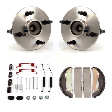 Rear Drum Brake Shoe & Hardware Hub Bearing Kit For Chevrolet Cobalt Pontiac G5 Non-ABS K7D-100835