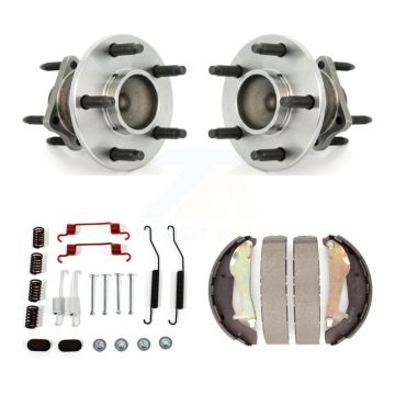 Rear Drum Brake Shoe & Hardware Hub Bearing Kit For Chevrolet Cobalt With 5 Lug Wheels K7D-100838