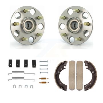 Rear Drum Brake Shoe & Hardware Hub Bearing Kit For 04-05 Honda Civic Si with Coupe 1.7L K7D-100865