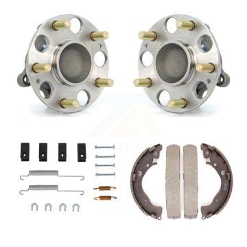 Rear Drum Brake Shoe & Hardware Hub Bearing Kit For Honda Civic LX with Disc rear brakes K7D-100868