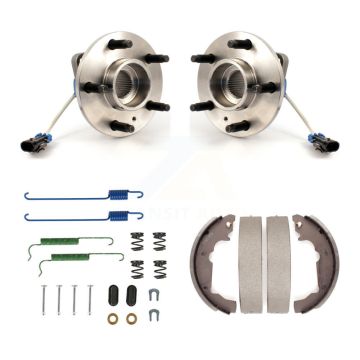 Rear Drum Brake Shoe & Hardware And Wheel Hub Bearing Kit For 2001-2005 Pontiac Aztek AWD K7D-100878