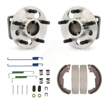 Rear Drum Brake Shoe & Hardware Hub Bearing Kit For 01-05 Pontiac Aztek FWD with Non-ABS K7D-100879