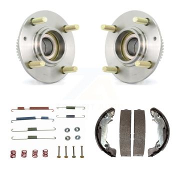 Rear Drum Brake Shoe & Hardware Hub Bearing Kit For 2001-2006 Hyundai Elantra 4-Wheel ABS K7D-100903
