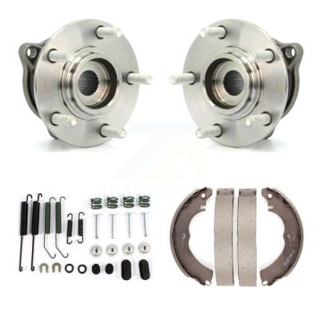 Rear Drum Brake Shoe & Hardware And Wheel Hub Bearing Kit For 2008 Mitsubishi Lancer AWD K7D-100913