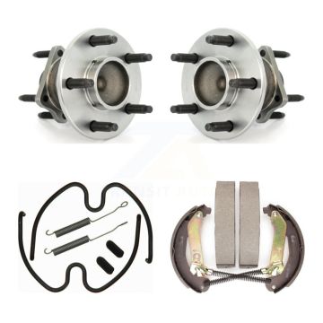 Rear Drum Brake Shoe & Hardware Hub Bearing Kit For 04-07 Chevrolet Malibu 4-Wheel ABS K7D-100916