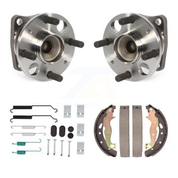 Rear Drum Brake Shoe & Hardware And Wheel Hub Bearing Assembly Kit For 2011-2014 Mazda 2 K7D-100936