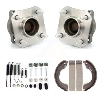 Rear Drum Brake Shoe & Hardware Hub Bearing Kit For 07-12 Nissan Sentra 2.0L with Non-ABS K7D-100941