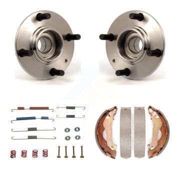 Rear Drum Brake Shoe & Hardware And Wheel Hub Bearing Assembly Kit For Kia Spectra K7D-100949