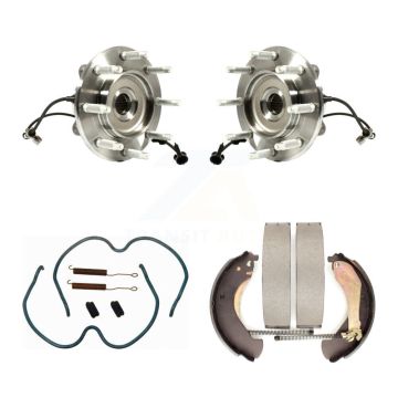 Rear Drum Brake Shoe & Hardware Hub Bearing Kit For Chevrolet Silverado 1500 GMC Sierra K7D-100950