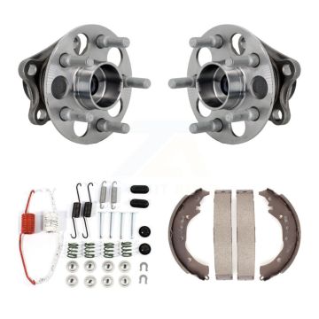 Rear Drum Brake Shoe & Hardware And Wheel Hub Bearing Assembly Kit For 2008-2014 Scion xD K7D-100952