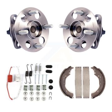 Rear Drum Brake Shoe & Hardware And Hub Bearing Assembly Kit For Toyota Prius C Scion iQ K7D-100953