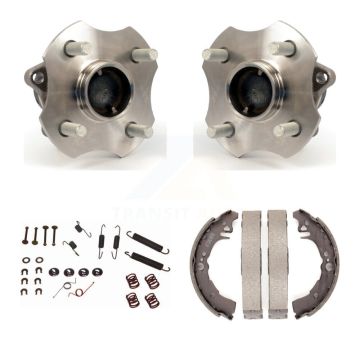 Rear Drum Brake Shoe & Hardware And Hub Bearing Kit For 2000-2005 Toyota Echo 4-Wheel ABS K7D-100960