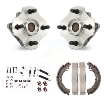 Rear Drum Brake Shoe & Hardware And Hub Bearing Kit For 2000-2005 Toyota Echo Non-ABS K7D-100961